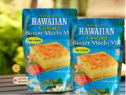 Two (2) Hawaiian CUSTARD BUTTER MOCHI Hawaii's Best 15 oz Luau Dessert Mix