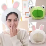 Cute Animal Ears Plush Headbands Frog/Rabbit Headwear for Halloween Costume