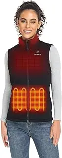 [ORORO] Women's Heated Fleece Vest with 4 Heat Zones, Rechargeable Fleece Vest Base Layer - Charger Not Included