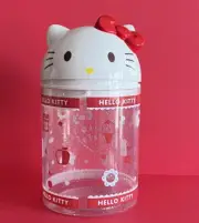 Hello Kitty Storage & Organization Clear Plastic Cup w/ Slide to Open Cover
