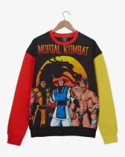 Brand New 90s Vintage Design Mortal Kombat Sweatshirt Scorpion Rayden Goro Med