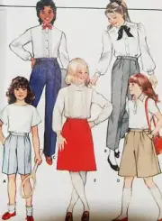 VTG Scarce Butterick Pattern #6803 Shorts, Skirt, Culottes Girls Size 10 Uncut
