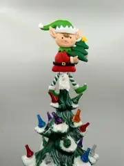 Elf w Tree Topper for Ceramic Christmas Tree Lights, Bulbs Stars *Cute*