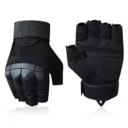 Tactical Military Gloves Shooting Gloves Touch Design Sports Protective Fitness Motorcycle Full Finger Hiking Gloves - Half Black