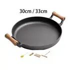 Frying Pan Fried Egg Pan with Wooden Handle Skillet for Home Roti Indian