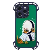 iPhone 16 Pro Ultra Bounce Case MagSafe Compatible Checkered German Shepherd Mirror