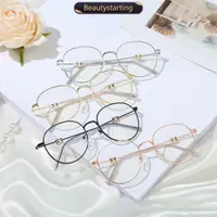 在飛比找蝦皮購物優惠-Beautystarting 可愛防藍光眼鏡熊貓裝飾金屬框架