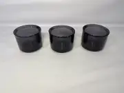 IKEA YNGSJO Hagberg Sweden Brown Glass Tealight/Votive Candle Holders - Set of 3