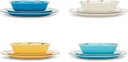 Fox Run Melamine Dinnerware Set, Set for 4, Multicolor Outdoor Dishes