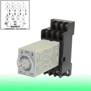 DC 24V H3Y-4 0-10S 4PDT 14 Pins Power on Time Delay Relay w Socket