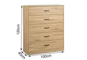 NIVA 5 Drawer Tall Chest