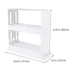 2 Layer Storage Kitchen Rotating Organize Spices Jar Bottle Storage Rack Kitchen