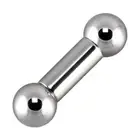 Steel Barbell Tongue Ring, Body Piercing 0G and 00 Gauge
