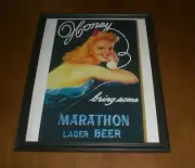 MARATHON LAGER BEER FRAMED COLOR AD PRINTS - YOUR CHOICE