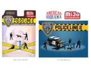 American Diorama 1:64 Police Line 2 ll Figure Set