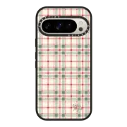 Google Pixel 9 Pro Impact Magnetic Case Christmas Plaid Red and Green Holiday Pattern by Nature Magick