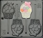 Egg Basket Lollipop Chocolate Candy Mold Easter 885 NEW