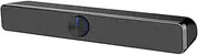 V-193 USB Wired Computer Speaker SoundBar Stereo Subwoofer Powerful Music Player Bass Surround Sound Box 3.5mm o Input for PC Laptop Phone Tablet MP3 MP4 Black 380mm