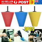 Car Wheel Hub Polishing Cone Ball Foam Pad Kit for Drill Polisher Waxing Buffing
