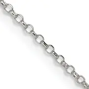 16 Inch Sterling Silver 1.5mm Diamond-Cut Cable Chain