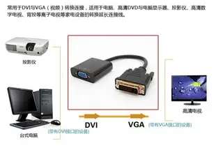 dvi轉VGA顯卡轉接線DVI-D24+1轉VGA母轉換線帶高清芯片