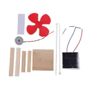 Science Toy Mini Solar Fan DIY Model Kit Wooden Students Physics Educational CR
