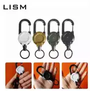 Automatic Retractable Wire Rope Tactical Keychain Outdoor Hiking Anti-Theft New