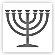Menorah Judaism Stencil - Choose a Size - Laser-Cut Reusable Plastic