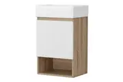 Cefito Vanity Unit 445mm Basin Bathroom Cabinet Storage Wall Hung Sink White