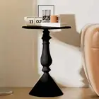Vintage Metal End Table Small Accent Table Pedestal Table Side Table for Home