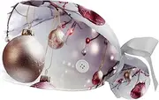 [YTYVAGT] 2-Pc,Gourd-Shaped Working Cap,Fisherman Hat with Buttons and Cotton Sweatband,Christmas Decoration Ball Snowflake