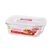 Locknlock 630ml Euro Rectangular Borosilicate Glass Food Container w/ Lid Clear