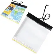 BIUDECO Map Pocket Waterproof Map Bag White Self-Sealing for Outdoor Travel Business Wedding Party