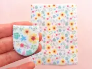 Flower Pattern #7) Polymer Clay Image Transfer Sheet Paper | Unique Clay Tools