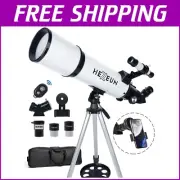 Lightweight 80mm Aperture Telescope with Multi-Coated Optics & Adjustable Tripod