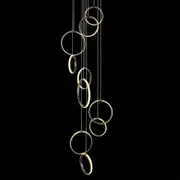 Delessi Delessi Bolla 10LT Ring Pendant Light - Tri-Colour -Black