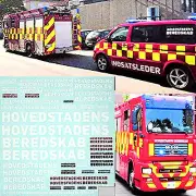 Hovedstadens Beredskab Fire Brigade Ambulance 1:43 Decal