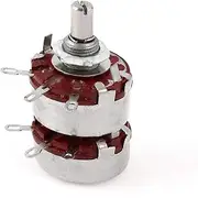 NEW LON0167 WTH118 6mm Shaft Dia Dual 22K Ohm 2W 2 Gang Linear Carbon Potentiometer(WTH118 6mm Schaftdurchmesser Dual 22K Ohm 2W 2 Gang Linear Carbon Potentiometer