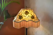 Lampshade dome gold embroidery hand-stitched table lampshade floor lampshade