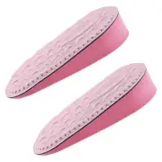 2Pairs Invisible Cushions For Height Increase Insoles Soft Sneakers Pink