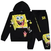 SpongeBob SquarePants Boys Hooded Pullover Hoodie and Jogger Sweatpants Set,...