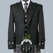 Men's Scottish Argyle Kilt Jacket & Waistcoat Traditional Wedding Argyle Jacket