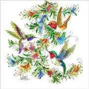 Hummingbird Accent & Decor Tile Susan Libby Southwest Art SLA062AT