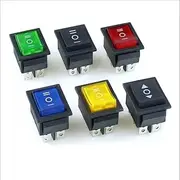 DJDLFA KCD4 1PCS Black Rocker Switch Power Switch ON-Off-ON 3 Position 6 Pins No Lights 16A 250VAC/ 20A 125VAC(Trigonometric Sign)