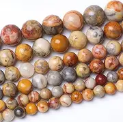 [JIANJING] 45PCS 8MM Natural Crazy Lace Agate Beads Round Loose Stone Beads for Jewelry Making DIY Energy Stone Healing Power Bracelet 15"…