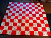 COUNTRY COTTAGE CATS & KITTENS BALLS OF YARN PATCHWORK FLANNEL THROW QUILT-NEW