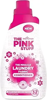 The Pink Stuff Miracle Laundry Fabric Conditioner (960ml) - Vegan Friendly, Rhubarb Scented Fabric Softener for Soft, Fluffy Clothes