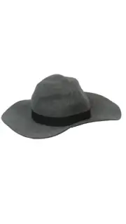 Aqua Bloomingdales Womens Woven Hat Wide Brim Floppy Gray 100% Wool O/S ~ NEW!!