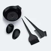 Petiy Beauty Hair Dye Color Brush and Bowl Set, Hair Coloring Kit - Mixing Bowl, Tint Applicator, Comb, Earmuffs (4 PCS)