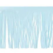 2 Yards 8 Inch PU Leather Fringe Trim DIY Tassel Fringe for Sewing, Sky Blue
